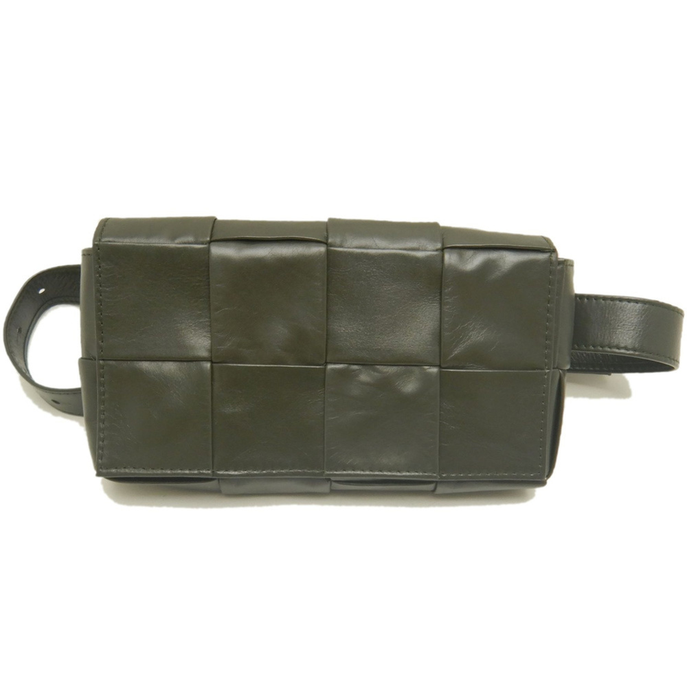 BOTTEGA VENETA Green Leather Intrecciato Fanny Pack